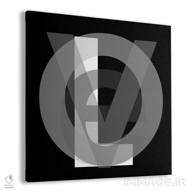 تابلو دکوراتیو عشق گوگل سیاه و سفید اثر کی بی ام - نمای پرسپکتیو محصول