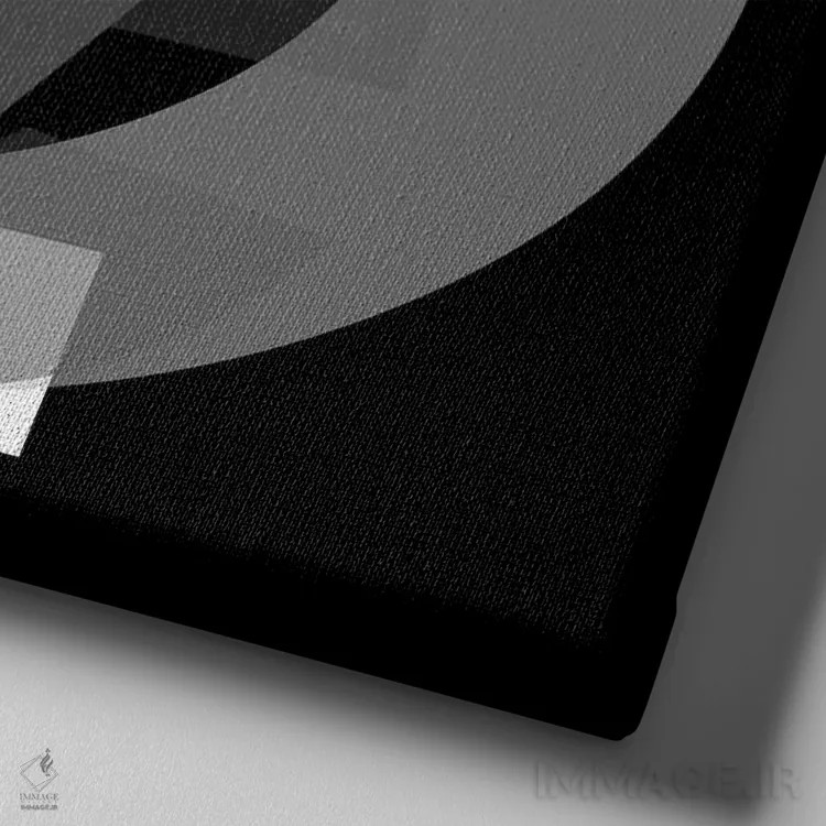 تابلو دکوراتیو عشق گوگل سیاه و سفید اثر کی بی ام - نمای نزدیک بافت بوم