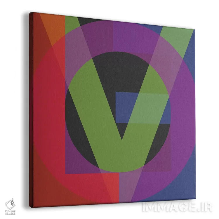 تابلو دکوراتیو عشق گوگل شماره ۲ اثر کی بی ام - نمای پرسپکتیو محصول