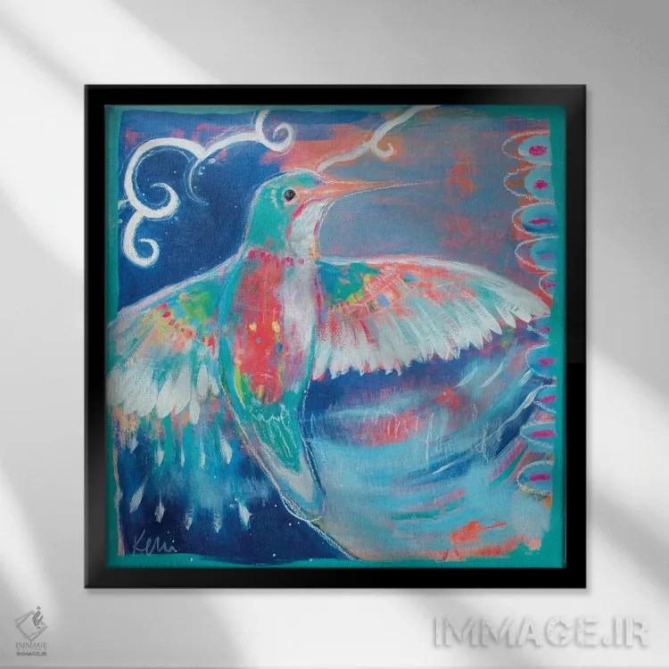 تابلو دکوراتیو روح آزاد اثر کری مک کیب - نمای قابدار مشکی