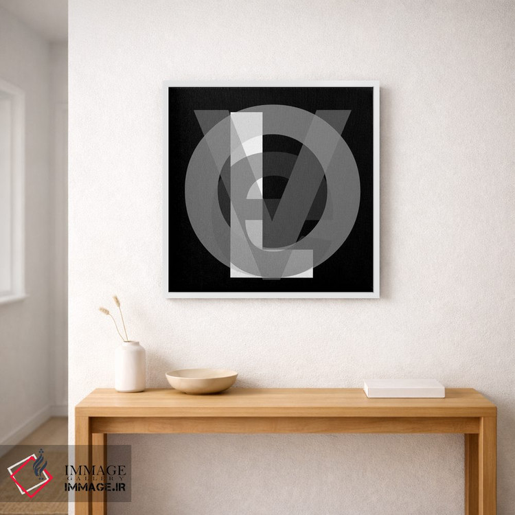 تابلو دکوراتیو عشق گوگل سیاه و سفید اثر کی بی ام - D1W
