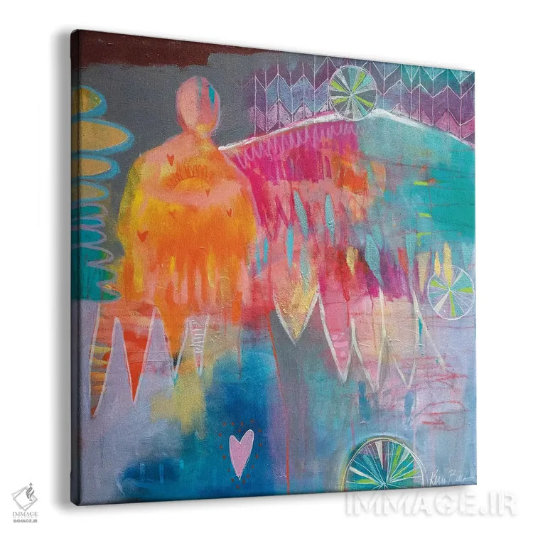 تابلو انتزاعی به ما دل های گرم عطا کن اثر کری مک کیب - نمای پرسپکتیو محصول