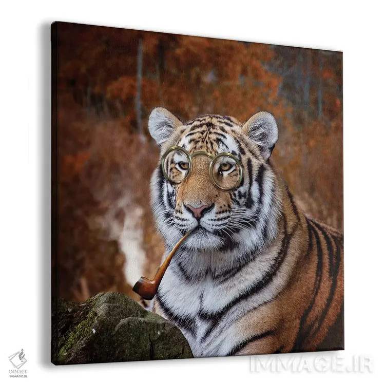 تابلو دکوراتیو ببر جنتلمن اثر کارن بورک - نمای پرسپکتیو محصول