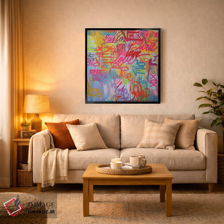 تابلو دکوراتیو عشق برای همه اثر کی بی ام - D2B