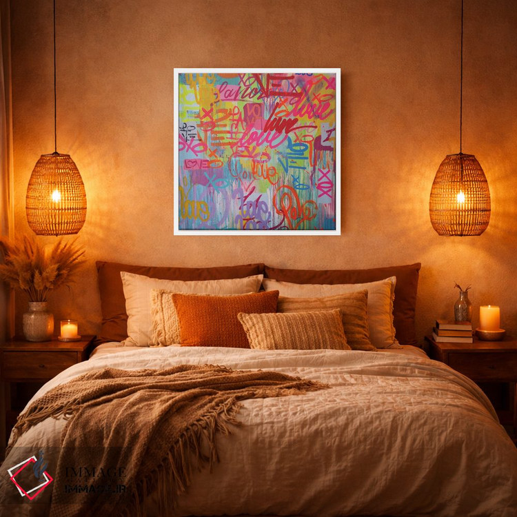 تابلو دکوراتیو عشق برای همه اثر کی بی ام - D3W