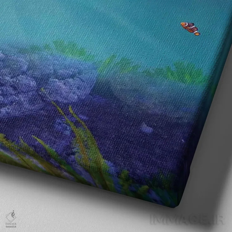 تابلو دکوراتیو بهتر از اوبر اثر کارن بورک - نمای نزدیک بافت بوم