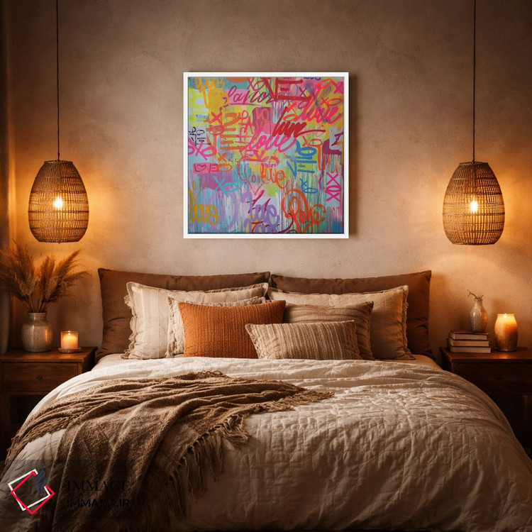 تابلو دکوراتیو عشق برای همه اثر کی بی ام - D4W