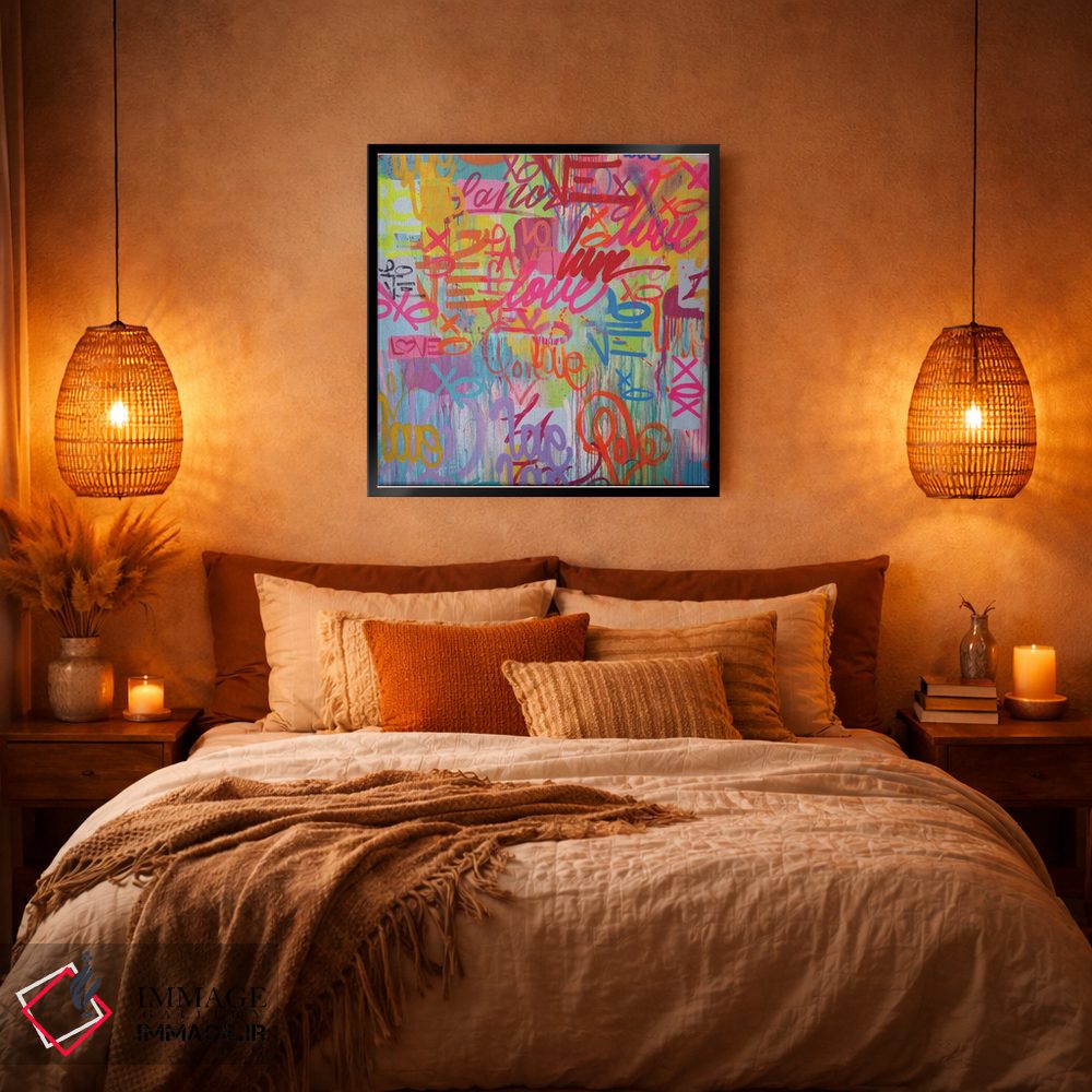 تابلو دکوراتیو عشق برای همه اثر کی بی ام - D6B