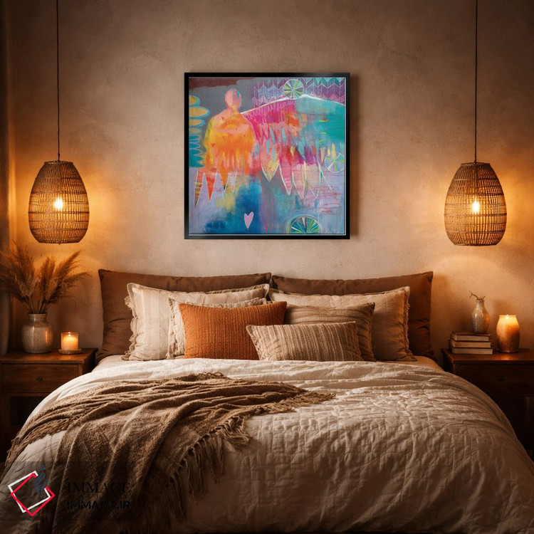 تابلو انتزاعی به ما دل های گرم عطا کن اثر کری مک کیب - D6B