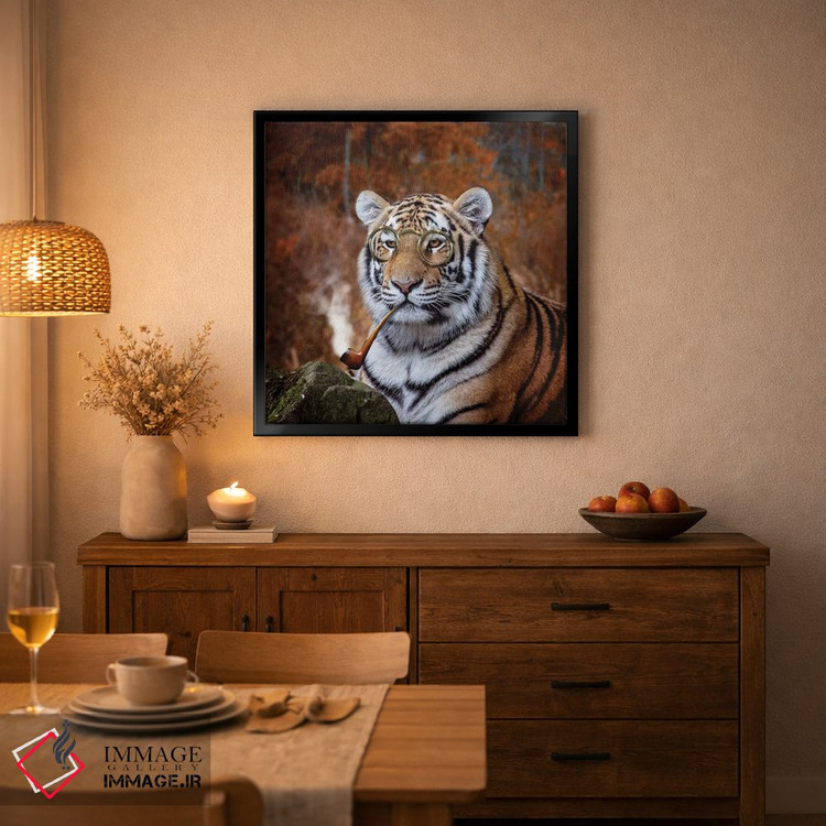 تابلو دکوراتیو ببر جنتلمن اثر کارن بورک - D3B