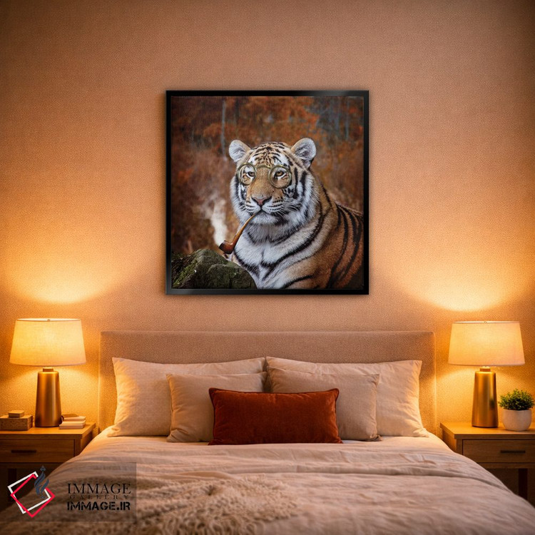 تابلو دکوراتیو ببر جنتلمن اثر کارن بورک - D1B