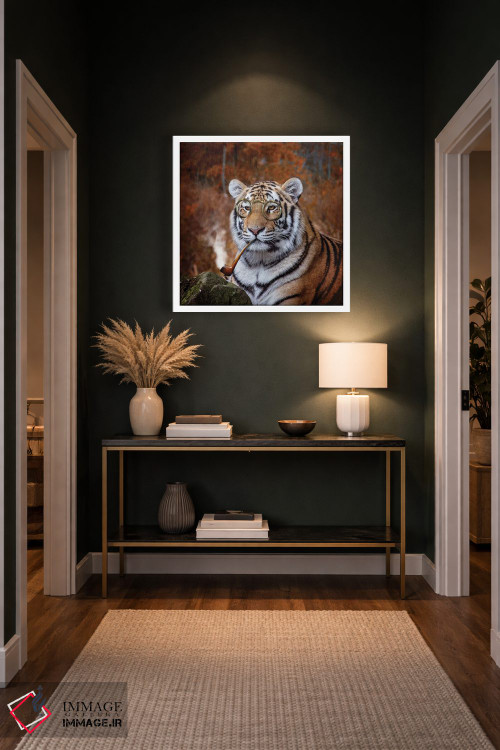 تابلو دکوراتیو ببر جنتلمن اثر کارن بورک - D6W