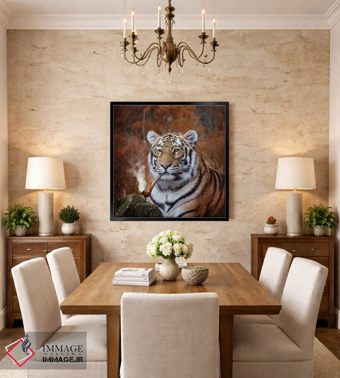 تابلو دکوراتیو ببر جنتلمن اثر کارن بورک - D4B