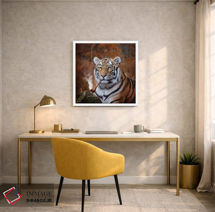 تابلو دکوراتیو ببر جنتلمن اثر کارن بورک - D5W