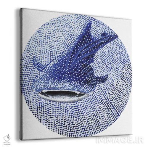 تابلو دکوراتیو کوسه نهنگ اقیانوس ستاره ای اثر کلسی امبلو - نمای پرسپکتیو محصول