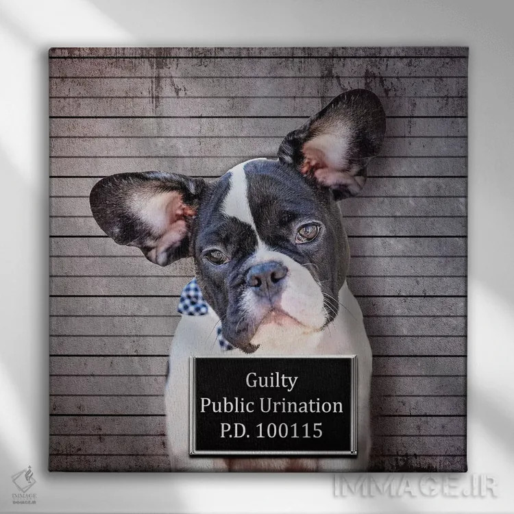 تابلو دکوراتیو ادرار در ملا عام اثر کارن بورک - نمای روبهرو روی دیوار