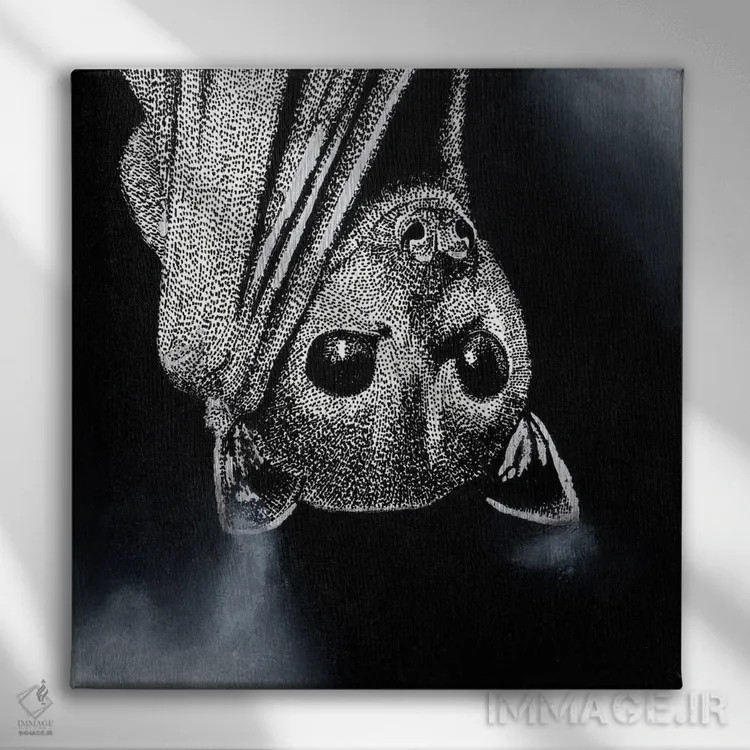 تابلو دکوراتیو روباه پرنده اثر کلسی امبلو - نمای روبهرو روی دیوار