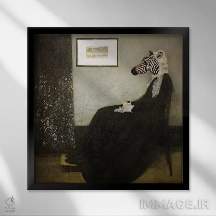 تابلو دکوراتیو مادر ویسلر اثر کارن بورک - نمای قابدار مشکی