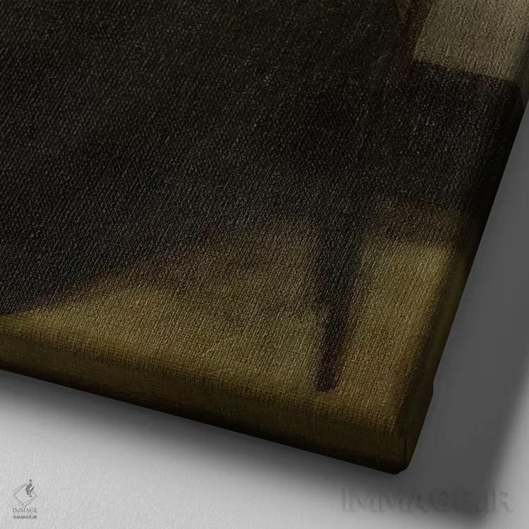 تابلو دکوراتیو مادر ویسلر اثر کارن بورک - نمای نزدیک بافت بوم