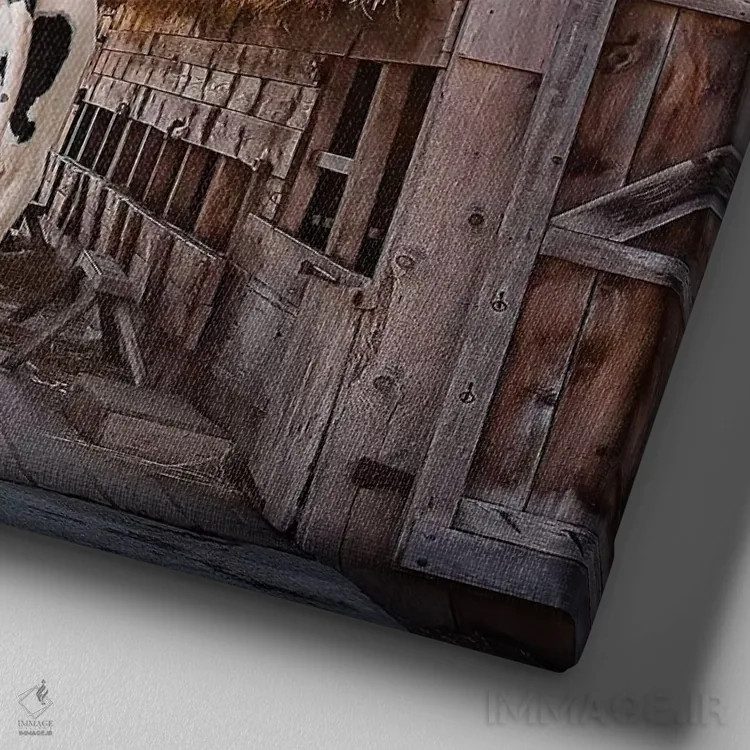 تابلو دکوراتیو دوستان انبار اثر کارن بورک - نمای نزدیک بافت بوم