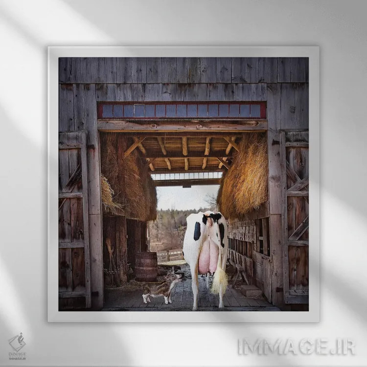 تابلو دکوراتیو دوستان انبار اثر کارن بورک - نمای قابدار سفید