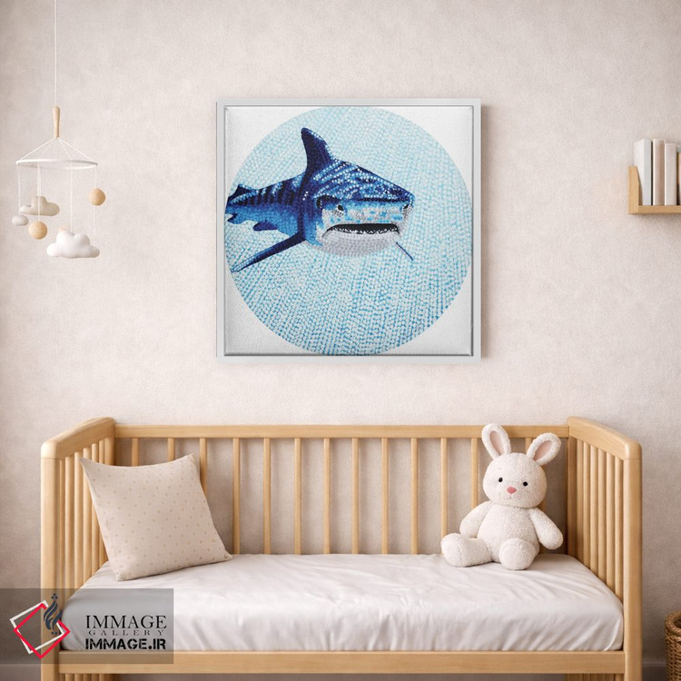 تابلو دکوراتیو کوسه ببری اقیانوس ستاره ای اثر کلسی امبلو - D1W