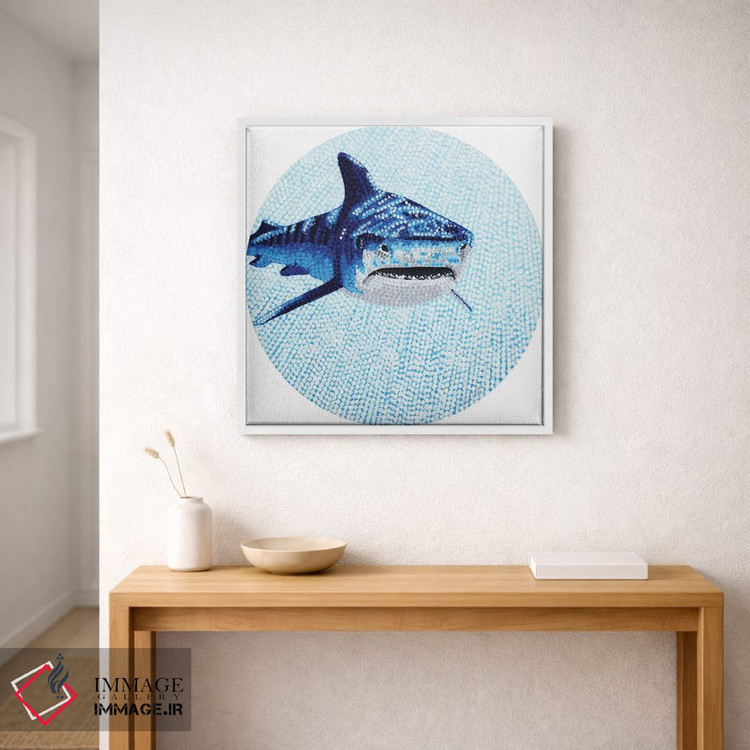 تابلو دکوراتیو کوسه ببری اقیانوس ستاره ای اثر کلسی امبلو - D2W