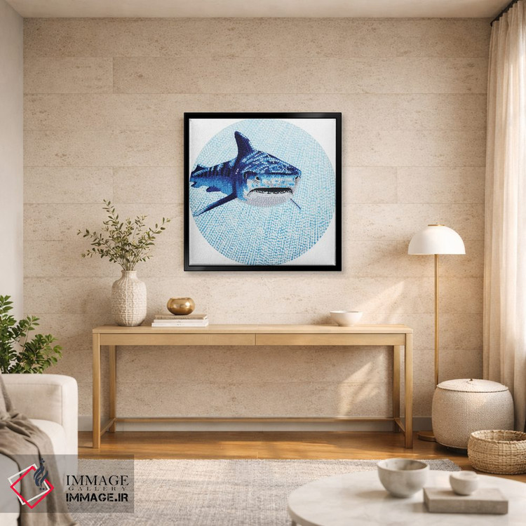 تابلو دکوراتیو کوسه ببری اقیانوس ستاره ای اثر کلسی امبلو - D4B