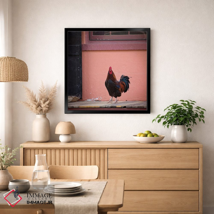 تابلو دکوراتیو پرتره خروس اثر کارن بورک - D1B