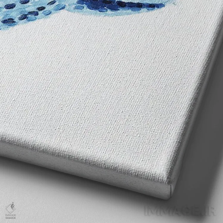 تابلو دکوراتیو نهنگ جادویی اثر کلسی امبلو - نمای نزدیک بافت بوم