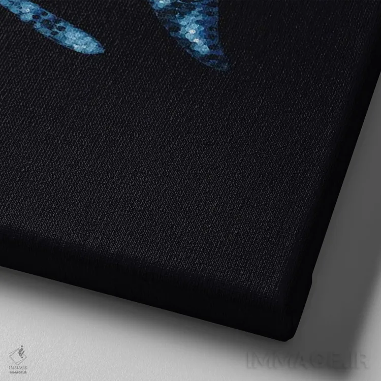 تابلو دکوراتیو اعماق اثر کلسی امبلو - نمای نزدیک بافت بوم