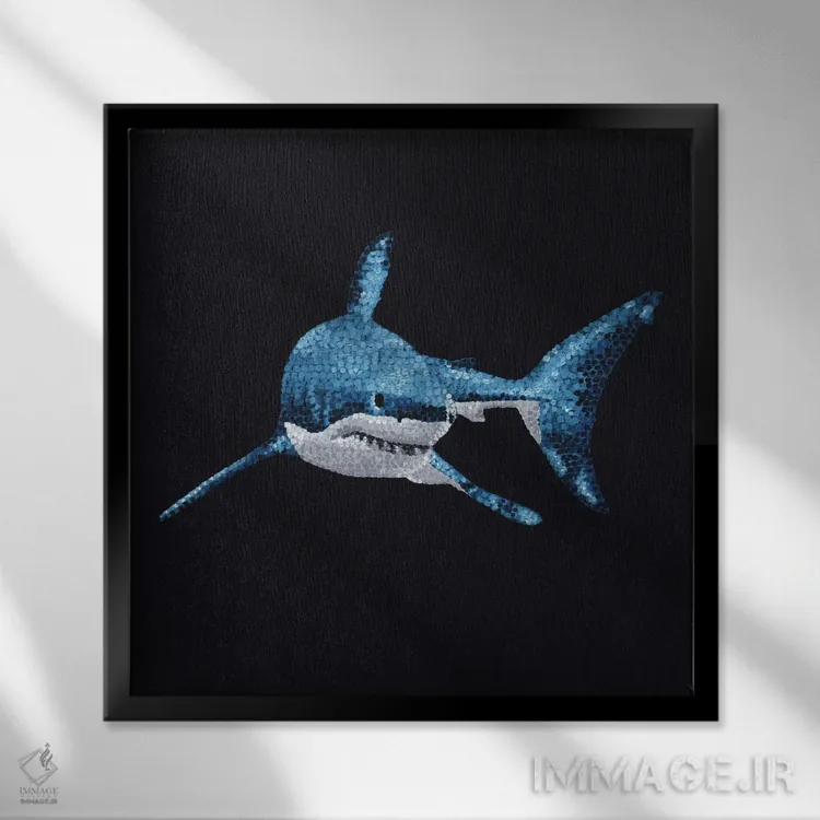 تابلو دکوراتیو اعماق اثر کلسی امبلو - نمای قابدار مشکی