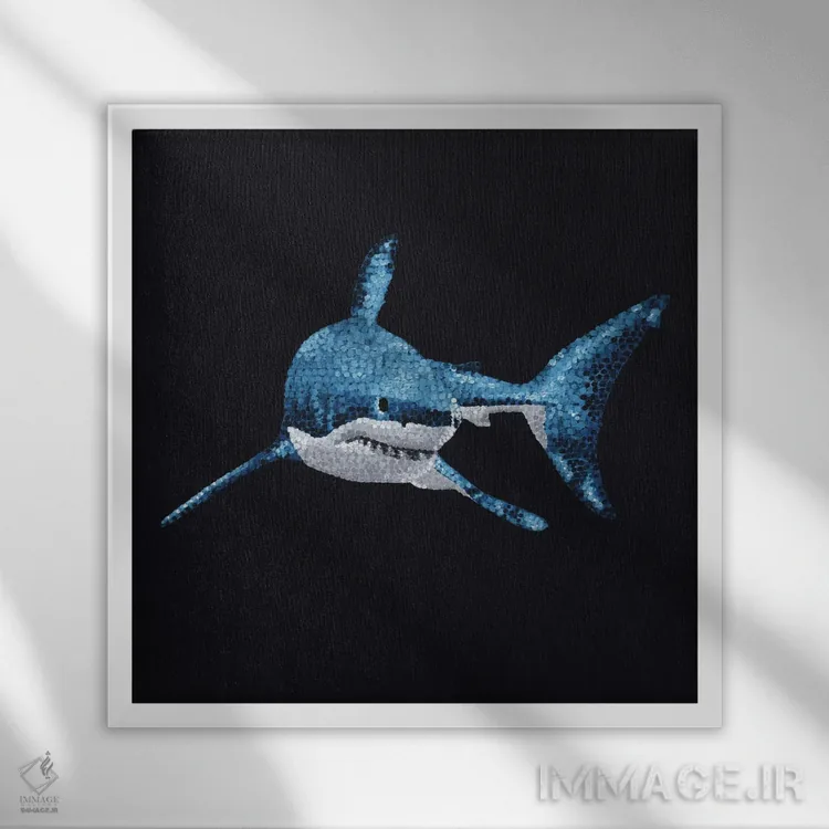 تابلو دکوراتیو اعماق اثر کلسی امبلو - نمای قابدار سفید