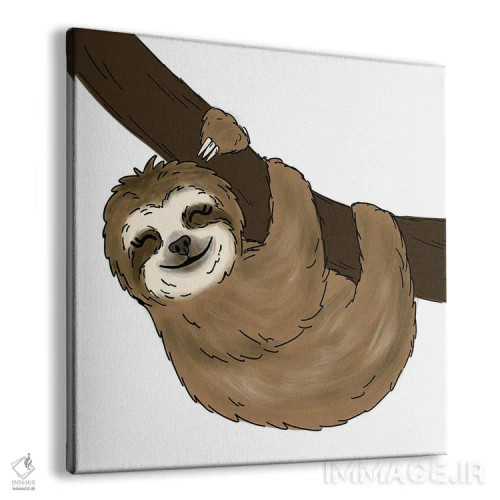 تابلو دکوراتیو تنبل درختی اثر کیتی برایانت - نمای پرسپکتیو محصول