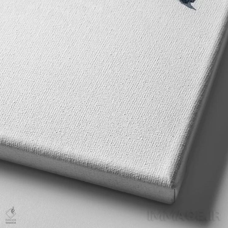 تابلو دکوراتیو ناروال تاج دار سرگردان اثر کلسی امبلو - نمای نزدیک بافت بوم