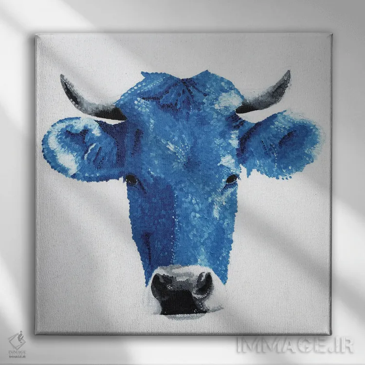 تابلو دکوراتیو گاو مقدس اثر کلسی امبلو - نمای روبهرو روی دیوار