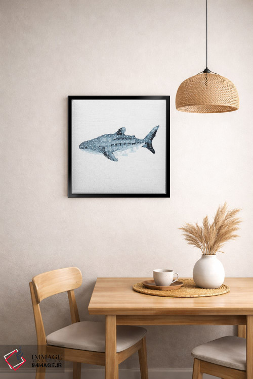 تابلو دکوراتیو کوسه نهنگ نگهبان خال دار اثر کلسی امبلو - D1B