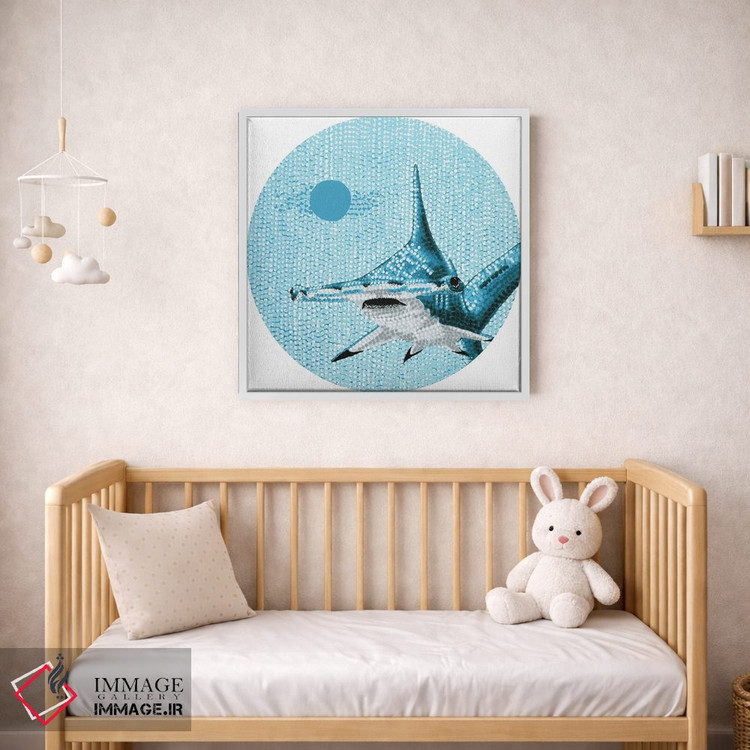 تابلو دکوراتیو کوسه سر چکشی اقیانوس ستاره ای اثر کلسی امبلو - D1W