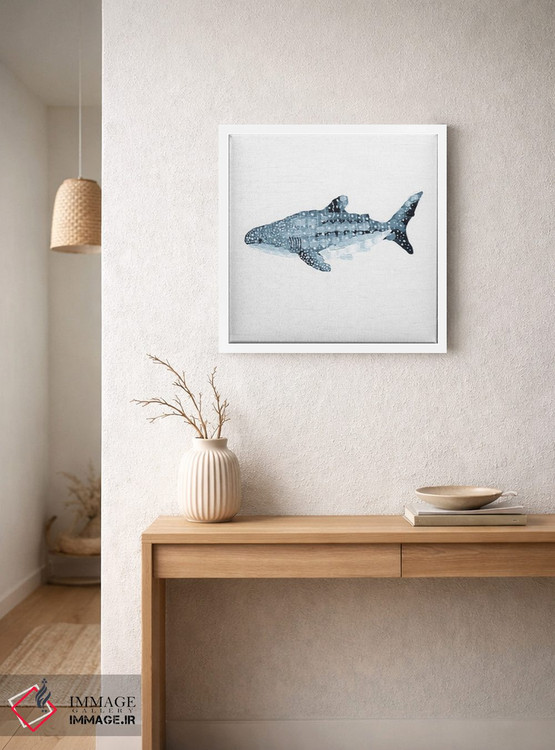 تابلو دکوراتیو کوسه نهنگ نگهبان خال دار اثر کلسی امبلو - D2W