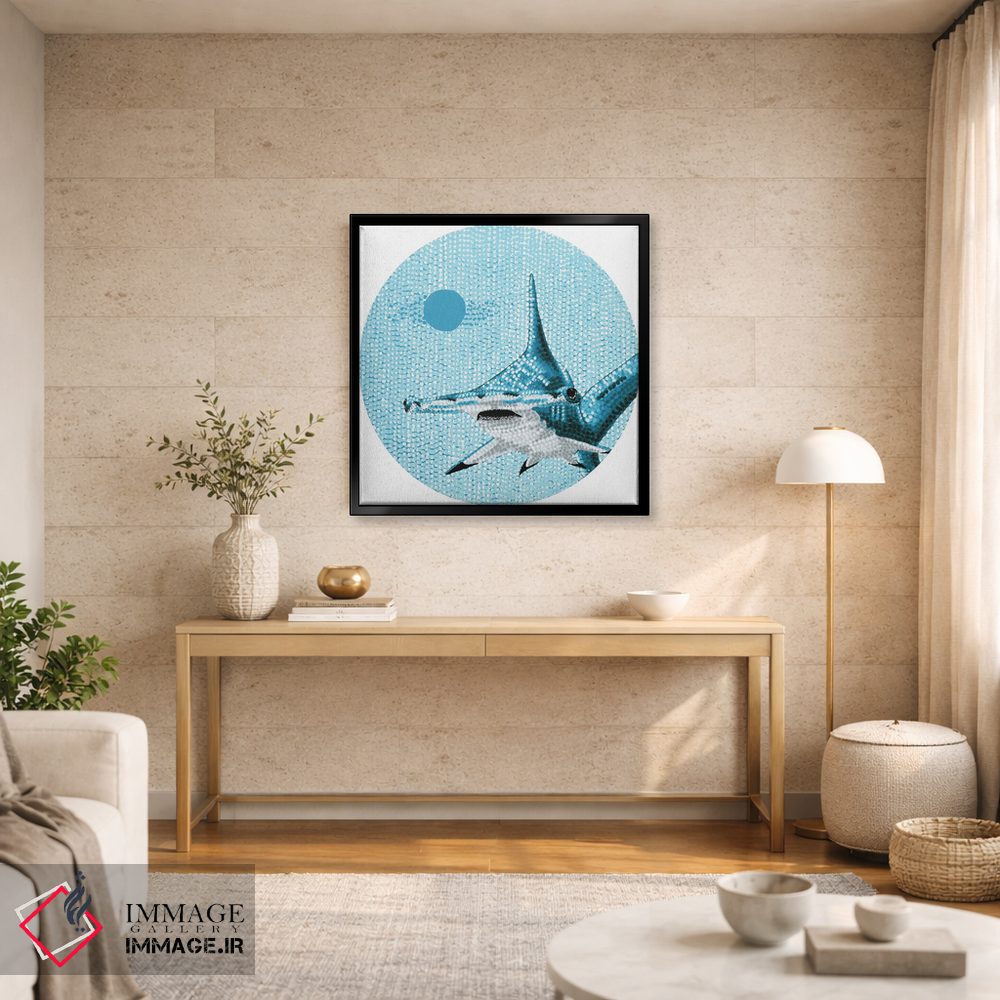 تابلو دکوراتیو کوسه سر چکشی اقیانوس ستاره ای اثر کلسی امبلو - D6B