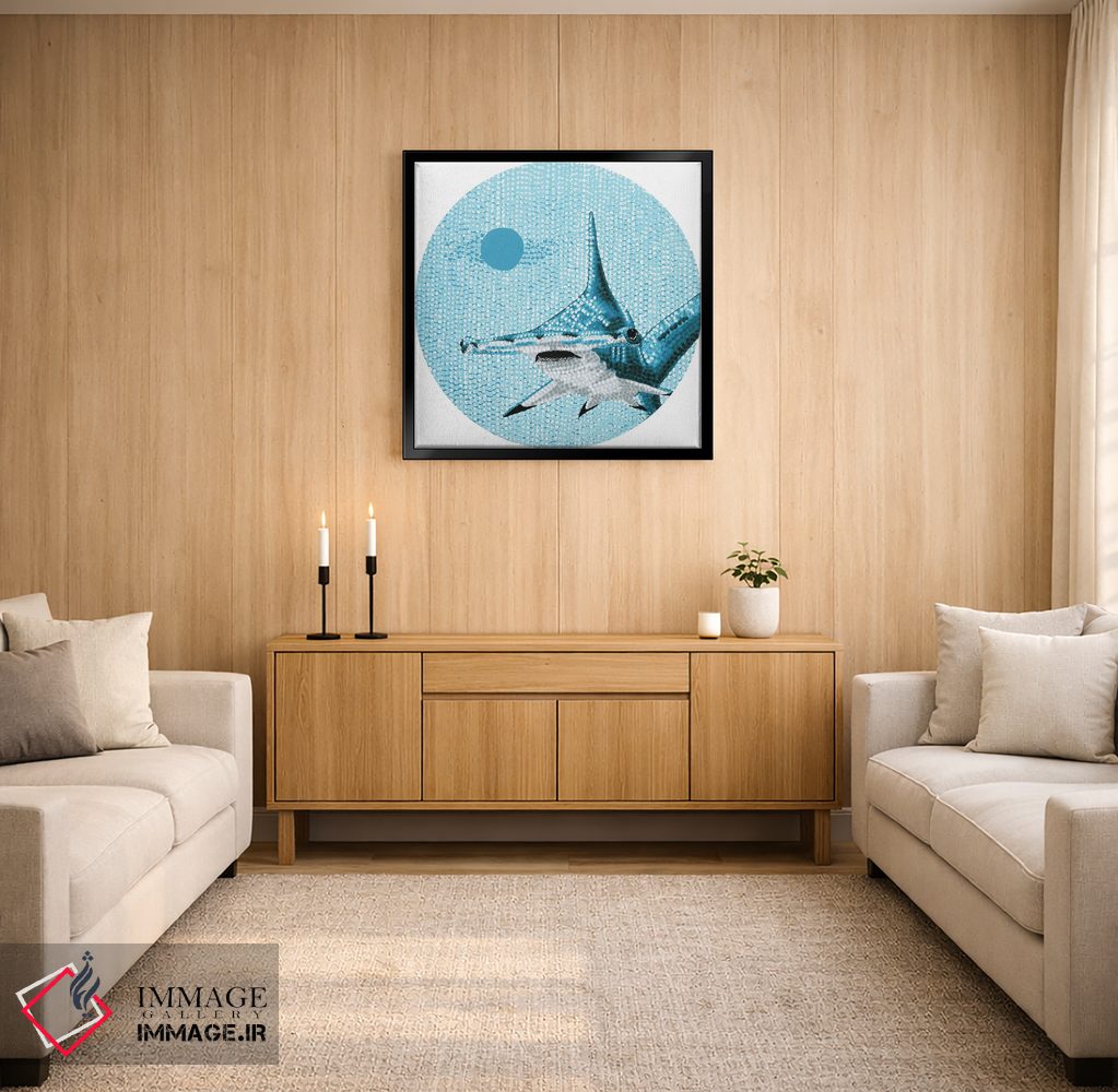 تابلو دکوراتیو کوسه سر چکشی اقیانوس ستاره ای اثر کلسی امبلو - D5B