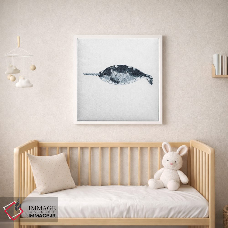 تابلو دکوراتیو ناروال تاج دار سرگردان اثر کلسی امبلو - D1W