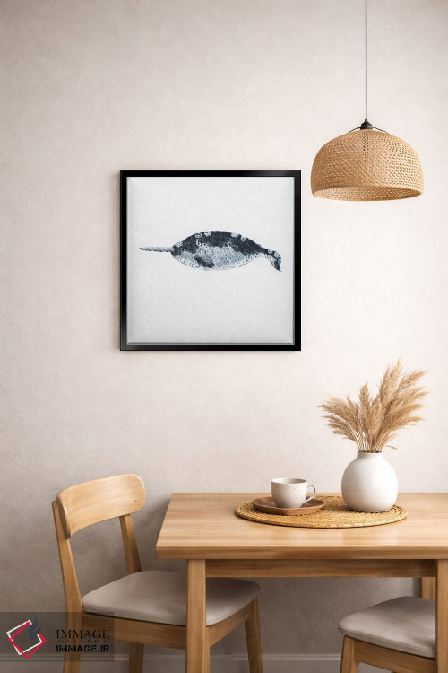 تابلو دکوراتیو ناروال تاج دار سرگردان اثر کلسی امبلو - D2B