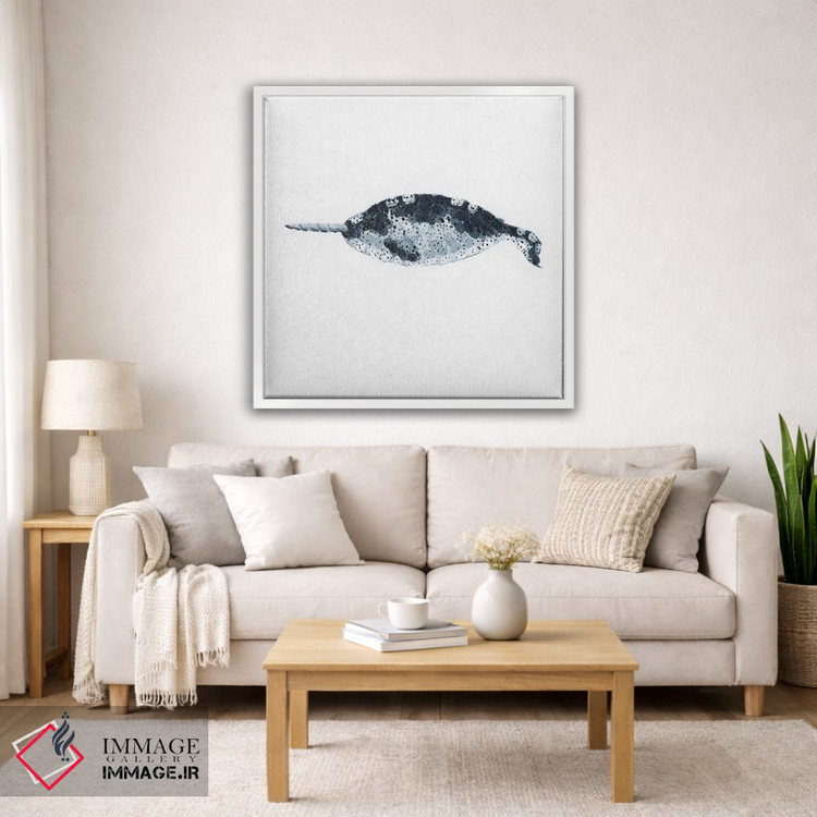 تابلو دکوراتیو ناروال تاج دار سرگردان اثر کلسی امبلو - D3W