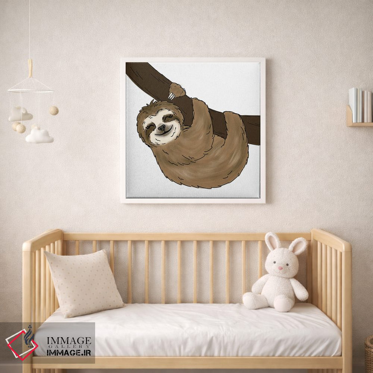 تابلو دکوراتیو تنبل درختی اثر کیتی برایانت - D1W