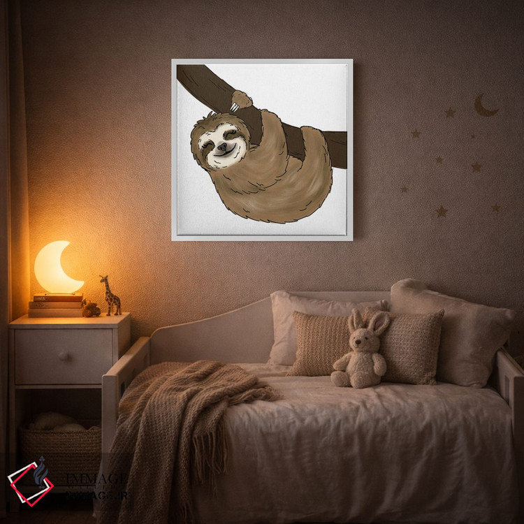 تابلو دکوراتیو تنبل درختی اثر کیتی برایانت - D3W