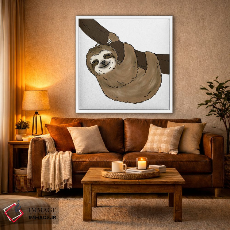 تابلو دکوراتیو تنبل درختی اثر کیتی برایانت - D4W