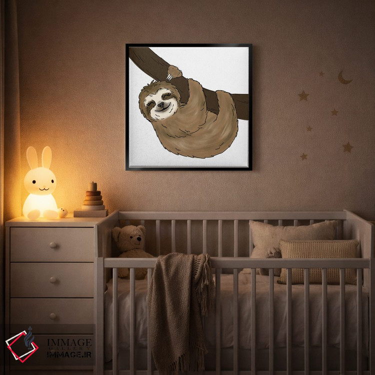 تابلو دکوراتیو تنبل درختی اثر کیتی برایانت - D5B