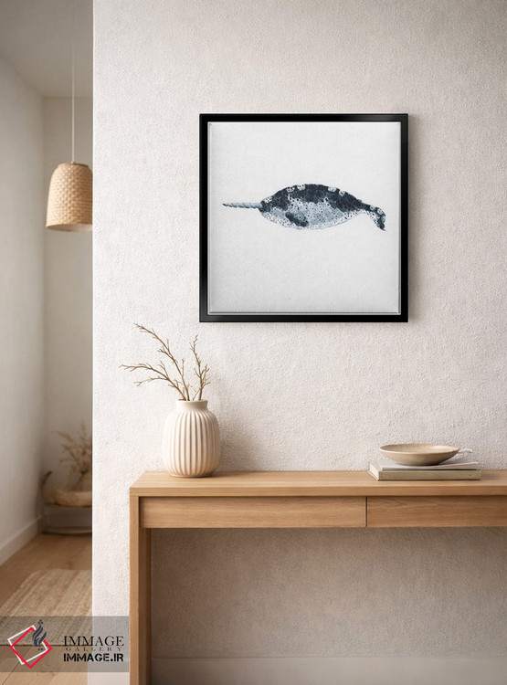 تابلو دکوراتیو ناروال تاج دار سرگردان اثر کلسی امبلو - D5B