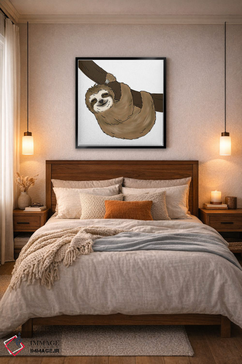 تابلو دکوراتیو تنبل درختی اثر کیتی برایانت - D6B